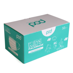 POD Kids 3-ply Face Masks, 50pcs/box